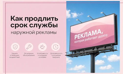 Как продлить срок службы наружной рекламы в  Протвине